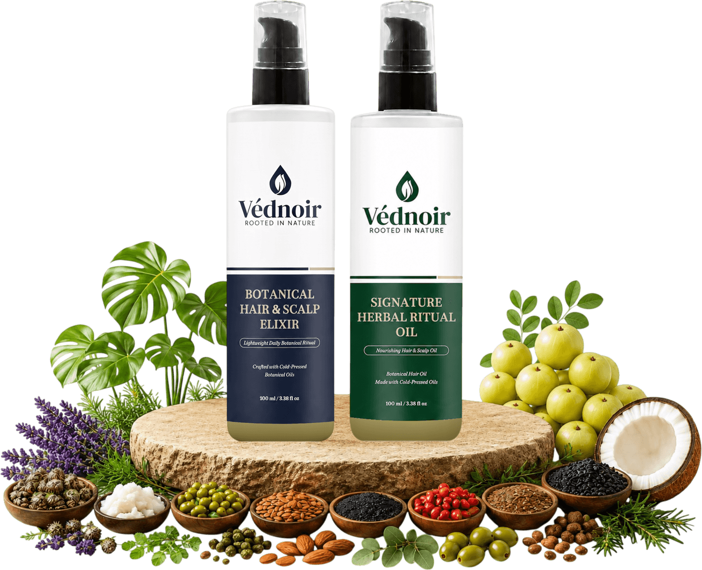 VÉDNOIR Signature Herbal Ritual Oil and Botanical Hair & Scalp Elixir