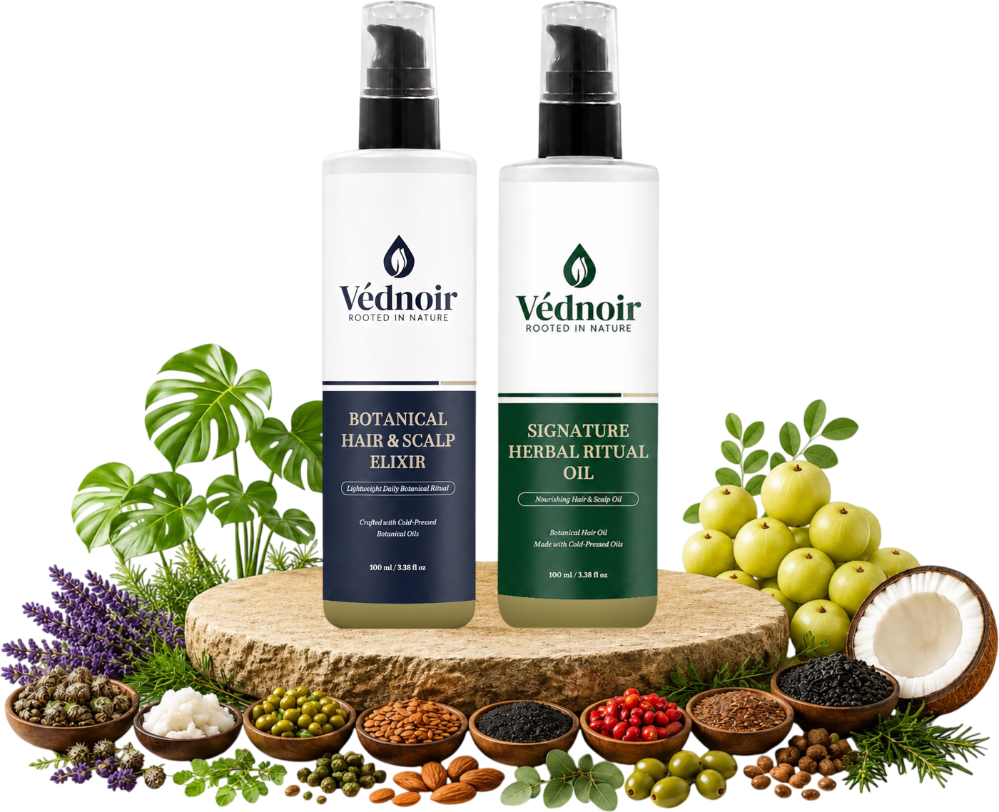 VÉDNOIR Signature Herbal Ritual Oil and Botanical Hair & Scalp Elixir